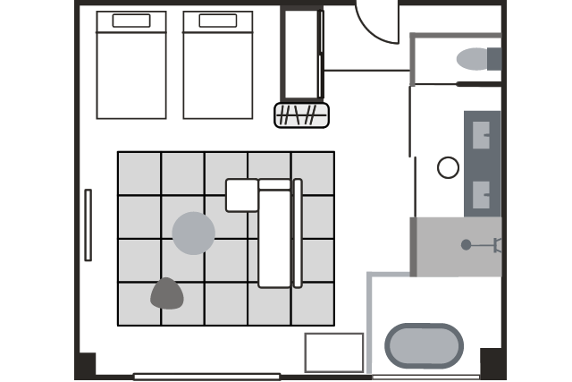 露天風呂付和洋室