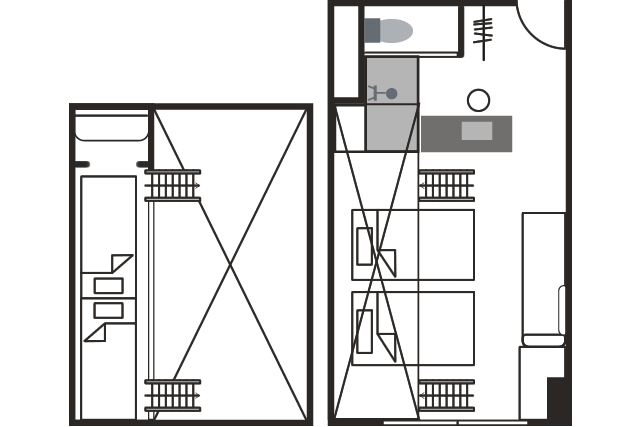 バンクベッドルーム